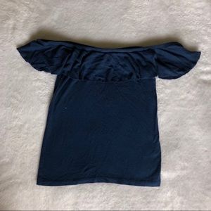 Navy blue off shoulder top